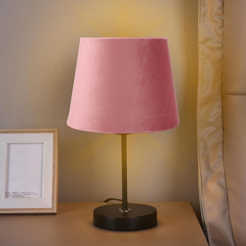 Fabric Lampshade E27 E14 Velvet Conical Decorative Lamp Replacement Shade