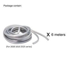 BLCCLOY 6 Meters 2020 Series 1010 10 Series Aluminum Extrusion 6mm Aluminum Profile Slot Cover Flat Seal for 6mm Slot Seal Strip 20mm x 20mm and 1" x 1" Aluminum Extrusion Rail-Silver