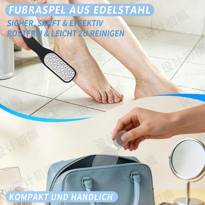 Taliny 2 pieces: 2 in 1 callus remover and nano