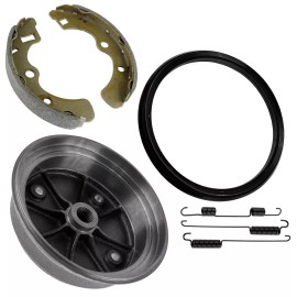 Caltric Rear Brake Hub w/ Seal w/ Brake Shoes NEW for Kawasaki Mule 4010 Trans 4x4 2021