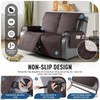 TAOCOCO 100% Waterproof Loveseat Recliner Cover-Recliner Cover with Non-Slip Granule,