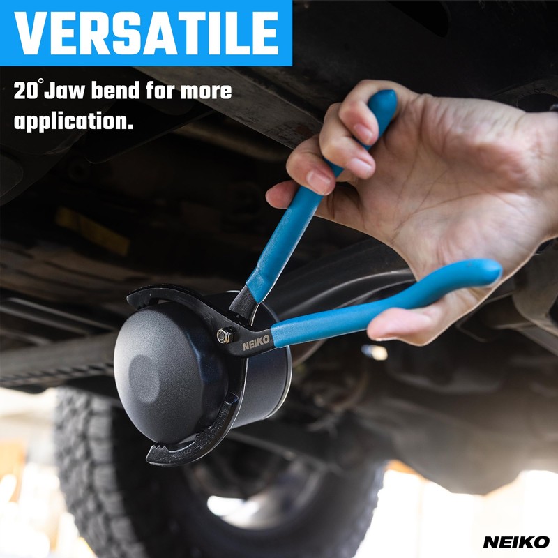 NEIKO 03422A Oil Filter Wrench, 12” Adjustable Oil Filter Pliers,