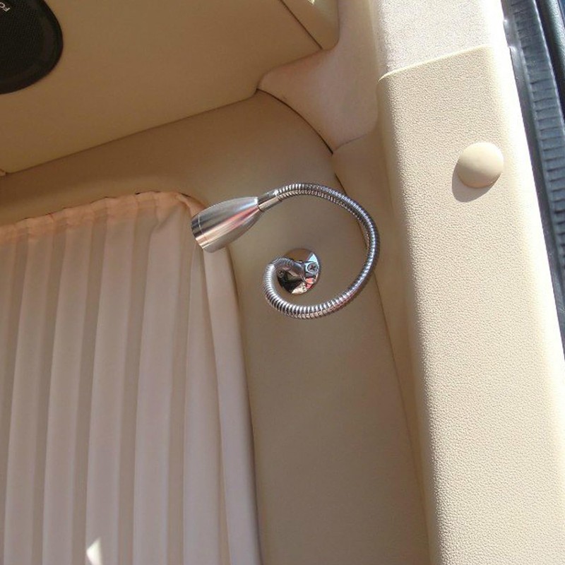 THALASSA 12V RV Gooseneck Reading Lamp with Dimmer Switch -