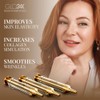 GLO24K Crema de estiramiento facial instantánea con oro de 24k,
