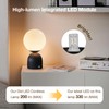 Folux Cordless Globe Glass Table lamp Black, 5200-mAh Rechargeable Orb