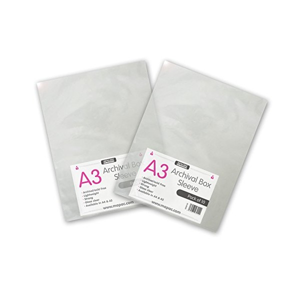 A2 Archival Sleeves Acid Free Pack (10) (A2)