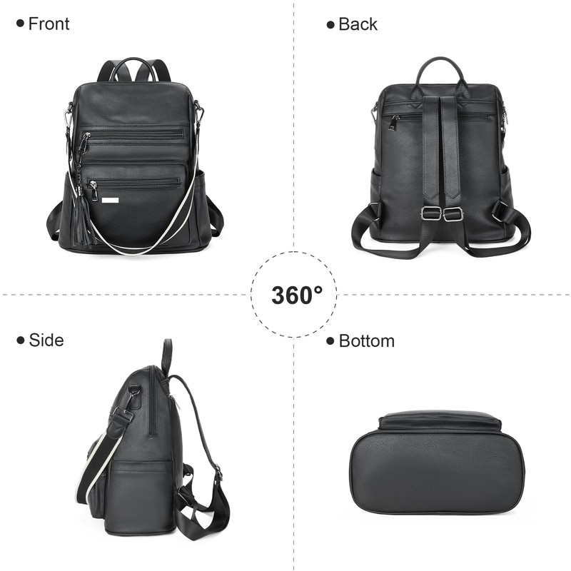 Telena Backpack for Women Vegan Leather Backpack Large Travel Backpack,