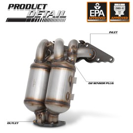 M-AUTO Catalytic Converter Fit for 2006 2007 2008 2009 2010 2011 2012 Mitsubishi Eclipse 2.4L Direct-Fit (EPA Compliant)