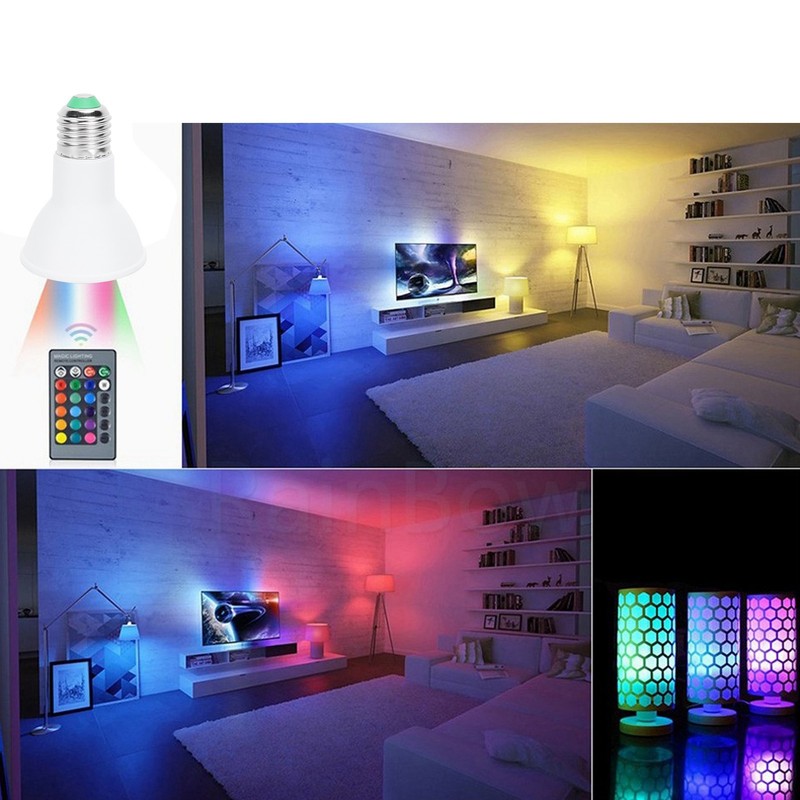 10W RGBW Spotlight with Timing Remote Control E27 Color Changing