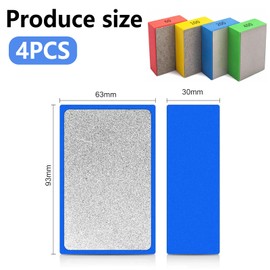BCENG 4 Stück Diamant-Schleifblock-Set Diamant-Handpolierpads Glas Schleifen Pads Schleifblöcke Polierpads zum Schleifen von Beton Glas Stein Granit Marmor 60#, 100#, 200#, 400# 4 Farben