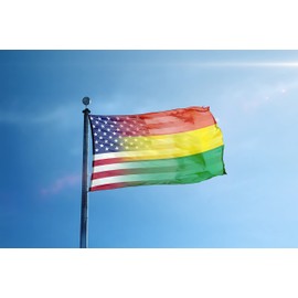 3x5 ft Bolivian American Hybrid Flag: 100% Polyester Banner, Brass Grommets & Strong Canvas Header, For Use Outdoor or Indoor