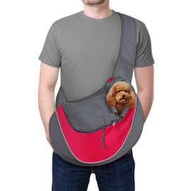 YUDODO Pet Dog Sling Carrier Breathable Mesh Travel Safe Sling Bag Carrier for Dogs Cats