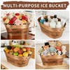 4 Gallon Galvanized Beverage Tub, 2 Pcs Heavy-Duty Copper Ice