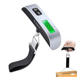 Bascula Maletas de Viaje，Pesa Para Maletas de Viaje, Báscula Electrónica de Alta Precisión, Capacidad de 50 kg (110 lb), Ideal para Viajar y Pesar Mal