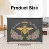 iapodiad Small Makeup Bag Bee Crown Flowers Cosmetic Bag for