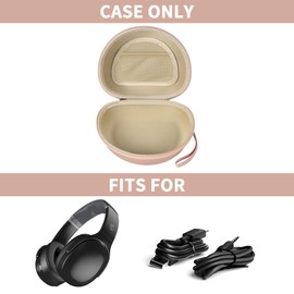 Headphone Case for Skullcandy Crusher/Hesh/Evo Wireless Over-Ear Bluetooth Earphones, for Beats Studio Pro/ 3/Solo 4/3/2 Headphones and More Noise Cancelling Foldable Headset - Hard Box Only - Gold