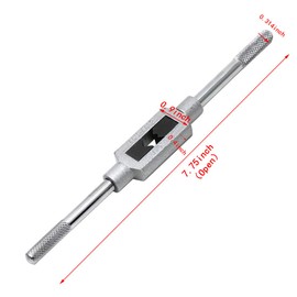 Bitray M3-M12 Adjustable Tap Wrench 1/16"-1/2" Reamer Steel Adjustable Wrench Hand Tool Hand Taps Holder Tapping Reamer Tools for Metalworking