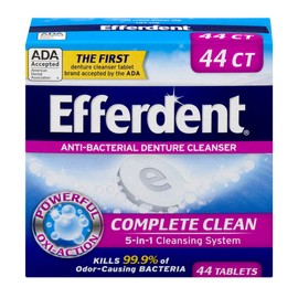 Efferdent Denture Cleanser Tablets, Complete Clean, 44 Tablets