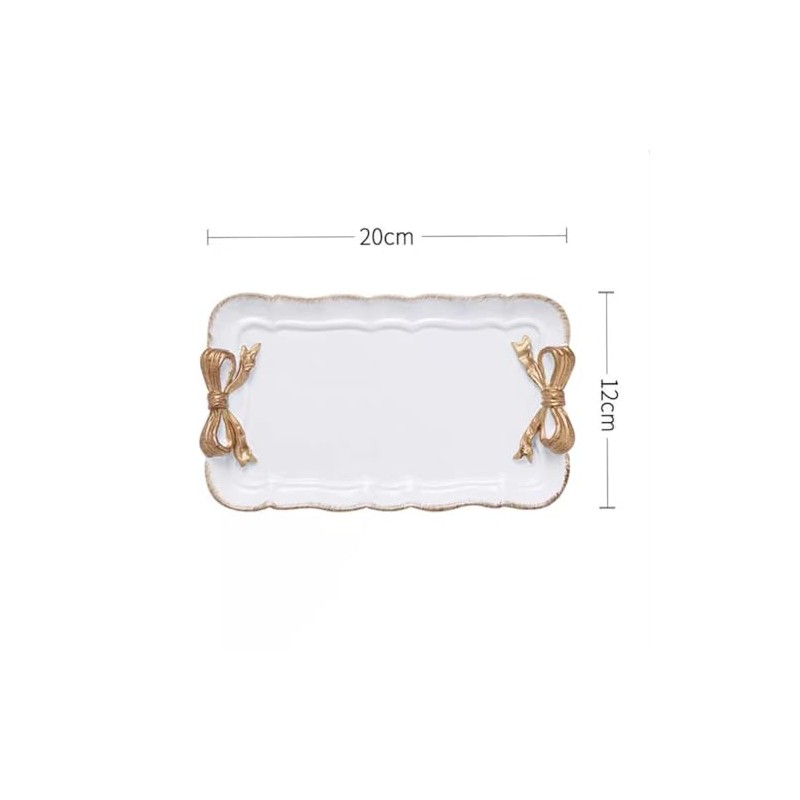 Gisela Adorable Bow-knot Trinket Dish Resin Jewelry Tray Perfect for