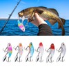 6pcs 5cm Metal Artificial Vib Fishing Lure Streamlined Design 3D
