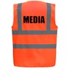 Brook Hi Vis Premium Safety Vest - MEDIA Printed Front