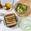 Paquete de 2 recipientes para sándwich, caja de sándwich de
