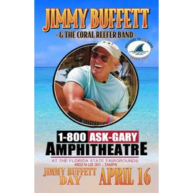 JIMMY BUFFETT REPLICA 2011 CONCERT POSTER
