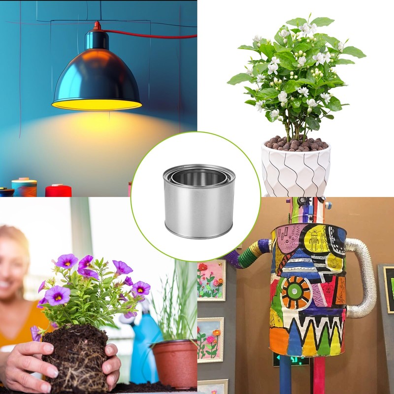 AKOLAFE 12 Pack 1 Pint Paint Cans with Lids Small