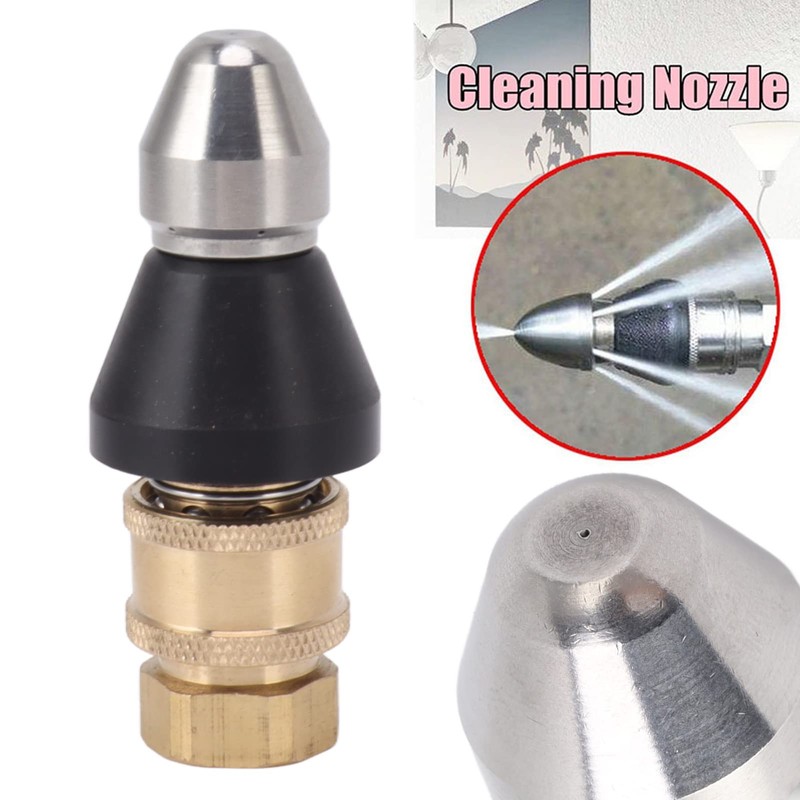 MOUMOUTEN Duct Cleaning Tool, Stainless Steel Nozzle, G1/4 Duct Pipe