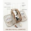 Prite Makeup Bag Cosmetic Bag Large Capacity Side Openings Travel
