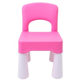 burgkidz Kid's Plastic Chair with Curved Backrest for Home & Garden, Children's Assembleable Seat Furniture, Maximum Weight 100kg/220lb, Pink