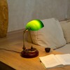 Bankers Lamp, Traditional Green Desk Lamp with Solid Birch Wood