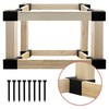 Rasugarlary 4 Pcs Workbench Brackets, 4x4 3-Way Right Angle Corner