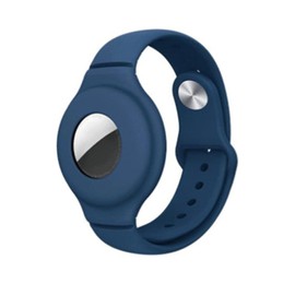 ToGomal Airtag Wristband,Soft Silicone Airtag Case,AirTag Wristband Silicone Compatible with AirTag GPS Tracker,Navy Blue