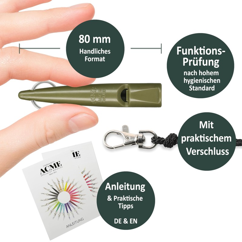 Acme dog whistle no. 211.5 with a whistle band, from