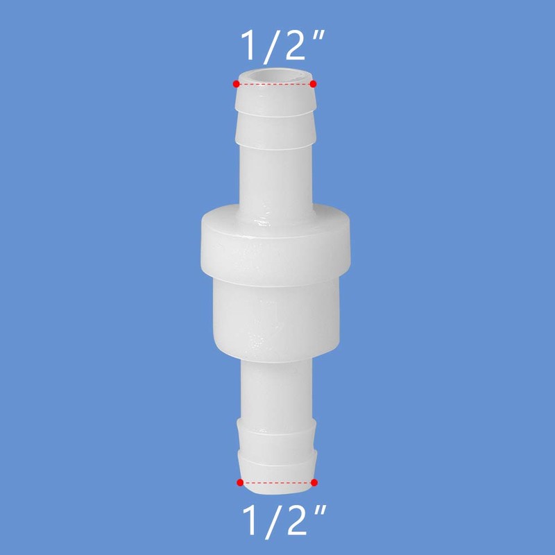 Quickun 1/2" One Way Inline Check Valve, Non Return Hose