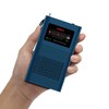 Portable Pocket AM FM Transistor Radio Card Playback Powerful Flashlight