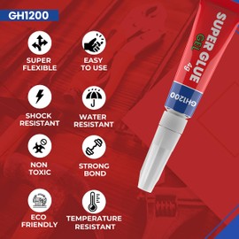 4Gx 8 Value Pack Gel Super Glue Gel Glue All Purpose with Anti Clog Cap. Super Glue for Plastic, Superglue - Magic Glue for DIY Crafts and Many More