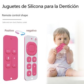 2pcs Juguetes de Silicona para la Dentición，Mordedera para niños，Juguetes para niños de 0 a 6 Meses para Aliviar el Dolor de Denticion，Puede Aliviar el Dolor de Encías, Sin BPA(Rosa + Amarillo)
