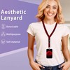 Rose Lanyards for Id Badges,ID Badge Holder and Retractable Reel