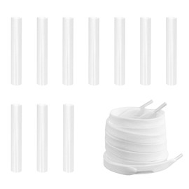 10 Pcs Shoe Lace Clear Repair Aglets 4mm Plastic Shoelace Tips Plastic Heat Shrink Tubing Kit Waterproof Suitable for Clothes Rope,Shoelaces Ends,Cable Sleeve Cover Tube Connection,Data Cables Protect