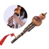 Handmade C Key Hulusi Gourd Black Bamboo Flute with Alloy,