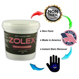 Zolex Water Activated Hand Cleaner for Working Hands| Stain Remover for Heavy Duty Workers | Grease Remover for Mechanics and Heavy Duty Workers - Non-Toxic Petroleum Free (1.5 lb Tub)