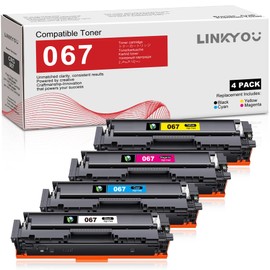067 Toner Cartridge Set : 4 Pack CRG 067 Toner Replacement for Canon 067 Toner Cartridge CRG067 for imageCLASS LBP632Cdw LBP633Cdw MF653Cdw MF652Cdw MF651Cw MF650C Printer - Black/Cyan/Magenta/Yellow