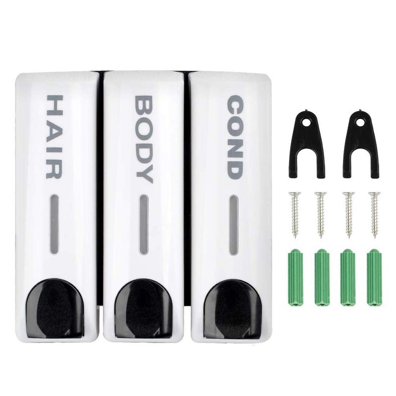 ILIKEPOW Soap Dispenser for Shower Gel Shampoo Conditioner Wall Mount