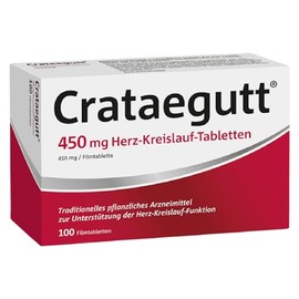 Crataegutt 450 mg Herz-Kreislauf-Tabletten | 100 Tabletten | Pflanzliches Arzneimittel zur Unterst√ºtzung der Herz Kreislauf Funktion | Wei√üdorn hochdosiert | St√§rkung f√ºr Herz und Kreislauf