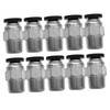 Gatuida 10pcs High-Temperature Resistant Pneumatic Push Connectors for PTFE Tubing