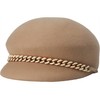 Badgley Mischka Newboy Cap w/Chain Camel One Size