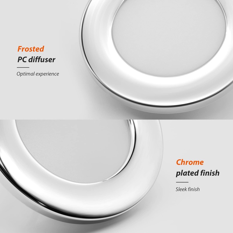 Dream Lighting 2.5W Interior LED Recessed Down Light-Warm White- Chrome-12V