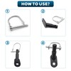 Pack of 2 Bicycle Trailer Coupling with Locking Pin Towing